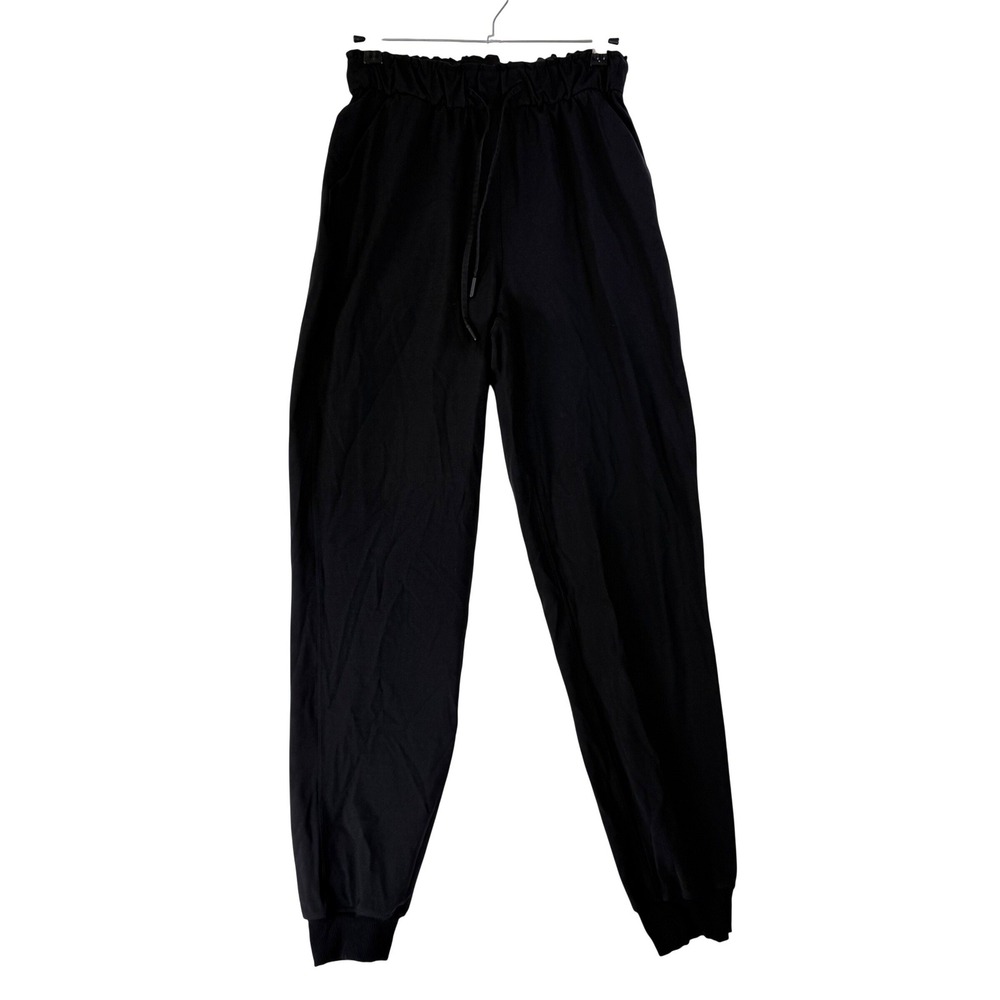 Lululemon Joggers Womens 4 Black Paperbag Waist Drawstring Athleisure Gorpcore